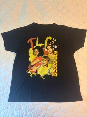 TLC Black Graphic Short Sleeve Tee with Yellow & Red Print - TLC Brand